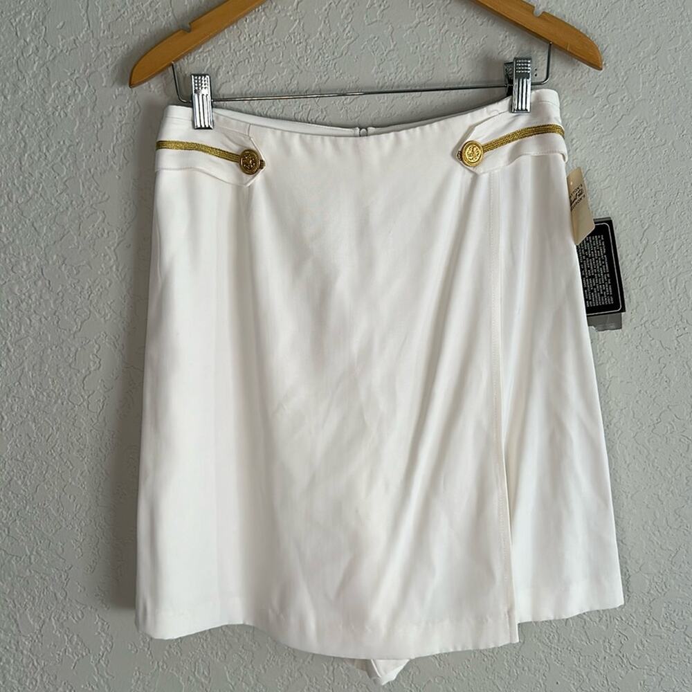 NEW Vintage Maren White Skort Nautical Sailor Country Club Sporty Preppy Tennis